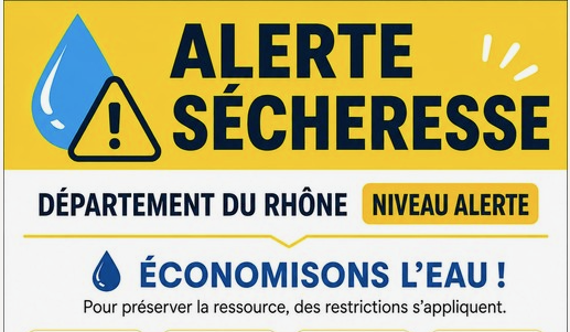 Alerte sécheresse dans le Rhône : restrictions d'usage de l'eau